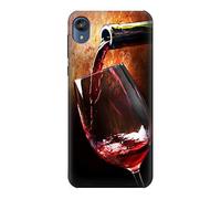 Red Wine Bottle And Glass Case Cover For Motorola Moto E6, Moto E (6th Gen)