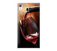 Red Wine Bottle And Glass Case Cover For Sony Xperia XA1