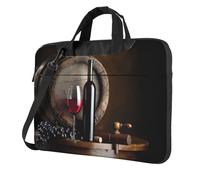 Red Wine Bottle Glass Printed Waterproof Laptop Case Ultra-Thin Portable One-Shoulder Laptop Bag 600d Oxford 13in/14in/15.6in