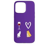 Red Wine, Cat and Cheese This Is What I Love Woman Man Case for iPhone 15 Pro Max
