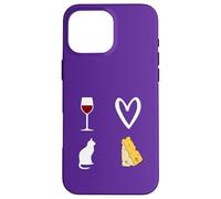 Red Wine, Cat and Cheese This Is What I Love Woman Man Case for iPhone 16 Pro Max