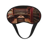 Red Wine Cellar Print Sleep Mask for Side Sleepers Cup-Shaped Blackout Eye Mask Shades Cover for Men and Women
