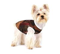 Red Wine Cellar print Tshirts for Small Dogs Dog's Fashion Shirt Breathable Sleeveless Shirts for Small Dogs
