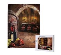 Red Wine Cellar Printed Wooden Intelligence Puzzle 38x52 CM, 500 Pieces(boxed) Jigsaw Puzzles Education Game for Adults, Home Decoration Puzzle