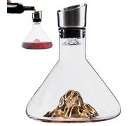 Red Wine Decanter - 1500ml Crystal Glass Bottle with Built-in Dispenser, Hand Held Wine Aerator, Stainless Steel Filter | Elegant Wine Accessories for Home, Bar, Food and Entertainment
