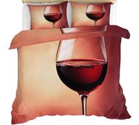 Red Wine Duvet Cover Super King Size,Minimalist Style Comforter Cover