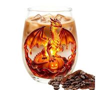 Red Wine Glass 400ml Champagne Cocktail Drinkware with 2d Printed Dragon