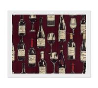 Red Wine Glass and Bottles 5D Diamond Art Painting Kits for Adults Square Diamonds Drill