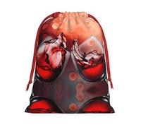 Red Wine Glass Cheers Ultra Soft Velvet Gift Bag, Comfortable To The Touch, Reusable