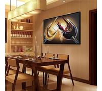 Red Wine Glass Diamond Painting Art Kits for Adults and Kids, Red Wine Glass Diamond Art Painting Kits for Kids, Crystal Art Painting Gem Art & Craft Supplies for Home Wall Decor Gift 30x60cm Z-7052
