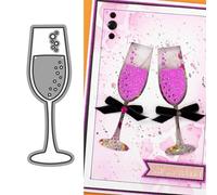 Red Wine Glass Die Cuts for Card Making, Wine Metal Cutting Dies for Paper Scrapbooking, DIY Stencils for Album Party Wedding Festivals Decoration