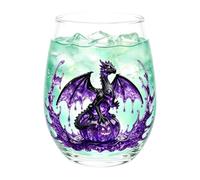 Red Wine Glasses 400ml Halloween Stemless Drinkware with 2D Printed Dragon