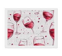 Red Wine Glasses Bloods 5D Diamond Art Painting Kits for Adults Square Diamonds Drill