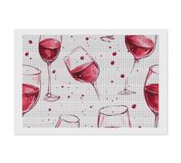 Red Wine Glasses Bloods 5D Diamond Art Painting Kits for Adults Square Diamonds Drill