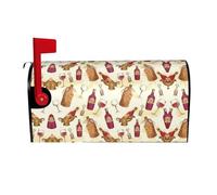 Red Wine Magnetic Mailbox Cover Mailbox Protector Letter Box Flap Easy Install No Tools 21x18 In