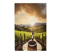 Red Wine -Print 1000 Piece Picture Puzzle -Wooden,Family-Friendly Fun For All Ages,For Relaxation And Gift-Giving.