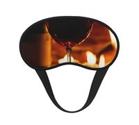 Red Wine Print Sleep Mask, Eye Sleeping Mask for Women and Men for Total Darkness, Reduces Puffy Eye Mask