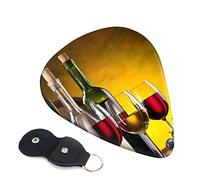 Red wine Printed Guitar pick Guitar Plectrums for Acoustic Guitar Electric Guitar Bass Guitar - Guitar Accessories - 6 Pack 0.46mm