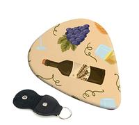 Red Wine Printed Guitar pick Guitar Plectrums for Acoustic Guitar Electric Guitar Bass Guitar - Guitar Accessories - 6 Pack 0.96mm