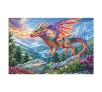 Red Wing Dragon 1000 Piece Jigsaw Puzzle for Adults Happy Time Lunch Break Activity Quick Escape No Duplicate Pieces for Busy Professionals 1000 PCS