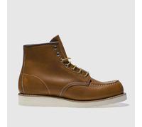 Red Wing Men's 6-Inch Classic Moc Boots in Tan, Stitch Detail, Leather, Size: 8 UK 8
