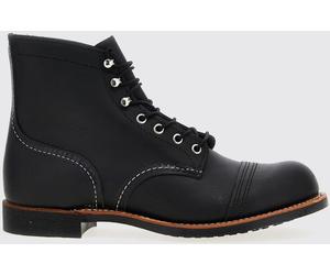 RED WING SHOES Iron Ranger Lace-Up Smooth Leather Boots with Round Toe - Size: 10 - male