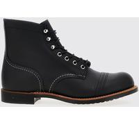 RED WING SHOES Iron Ranger Lace-Up Smooth Leather Boots with Round Toe - Size: 11 - male