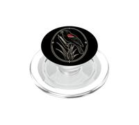 Red-Winged Blackbird Vintage Bird Watching Badge PopSockets PopGrip for MagSafe