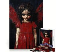 Red Winged Girl 1000 Piece Jigsaws for Adults Puzzle Strengthen Recall Stress Relief Quality Edge Bday Surprise (50x75cm)