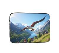 Red Winged Seagull Patterned Laptop Sleeve 10 Inch Shockproof for Slim Protective Notebook Computer Bag Briefcase