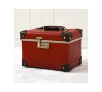 (Red with dark brown (10 inches)) Net Red INS Wind Superfire Makeup Box Practice With A Large Capacity Storage Box Tattoo Toolbox Korean Version Of Korean Makeup