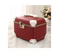 (Red with white (13 inches)) Net Red INS Wind Superfire Makeup Box Practice With A Large Capacity Storage Box Tattoo Toolbox Korean Version Of Korean Makeup