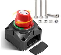 RED WOLF 1-2-Both-Off Battery Switch DC 12V-48V 200A, Heavy Duty Marine Battery Power Cut Master Switch Disconnect Isolator Ignition Protected for Automotive RV Marine Battery Kill w/M8 Stud