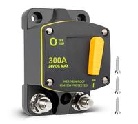 RED WOLF 300A Circuit Breaker Switch Manual Reset DC 12-24V, 5/16"-M8 Stud for Car Audio RV Marine Boat Truck Trolling Motors Stereo Audio Electronic Battery Solar System