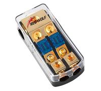 RED WOLF ANL Fuse 60A, 0/2/4 Gauge in 4/8 Gauge Out Copper Fuse Distribution Block for Car Boat Trolling Motor Marine Audio Amplifier Stereo Video System 12V (2 Way)