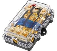 RED WOLF ANL Fuse 60A, 0/2/4 Gauge in 4/8 Gauge Out Copper Fuse Distribution Block for Car Boat Trolling Motor Marine Audio Amplifier Stereo Video System 12V (3 Way)