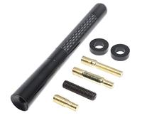 RED WOLF Car Mini Aerial Short Antenna Mast 4.7 Inch Stereo FM AM Antenna Compatible with VW Honda Nissan Audi Ford, Black Short Mount On Radio Roof