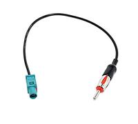 RED WOLF Fakra to Single DIN Male Aerial Antenna Lead Cable Adaptor Connector Compatible with Volkswagen Passat Golf Jetta, Fit BMW 1/3 / 5 Series for FM AM Aerial DAB Radio Wire Loom 12 Inch