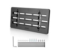 RED WOLF Front License Plate Bracket Holder Frame Tag Universal for Car Truck Van SUV with 6 Screws and Wrench Kit Black Easy Mount