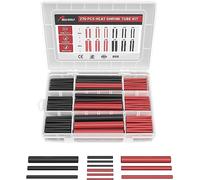 RED WOLF Heat Shrink Tubing Kit, 3:1 Ratio Waterproof Shrink Wiring Tube Adhesive Lined Electrical Cable Wire Sleeve Assortment Marine Grade Set Insulation Wrap for Automotive Boat Motorcycle 270PC