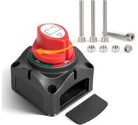 RED WOLF On-Off Battery Switch DC 12V-48V 275A, Heavy Duty Marine Power Cut Master Disconnect Isolator, Ignition Protected for Automotive RV Marine Kill