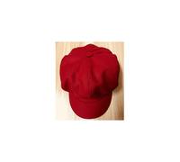 (Red) Women Newsboy Peaked Beret Cap Warm Visor Hat Flat Octagonal Peaked Cap