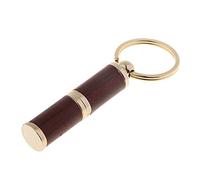 Red Wood Carbon Fiber Sticker Stainless Steel Cigar Punch Metal Cutter Bullet Style with Key Chain