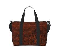 Red Wood. Travel Duffel Bag Carry On Tote Bags For Men,Weekender Overnight Bag,Sports Tote Gym Bag, Black, One Size