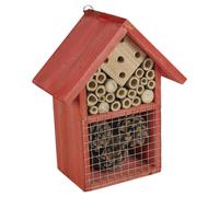 (Red) Wooden Insect Bug Hotel Outdoor Garden Shelter