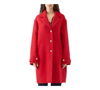 Red Wool Blend Oversized Coat - female - Just Cavalli - Single-Breasted Coats - Red - M - Coats M
