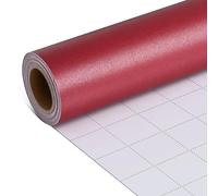 Red Wrapping Paper Roll,43cm*10m Kraft Birthday Wrapping Paper,Luxury Matte Gift Wrap for Baby Shower Party, Wedding, Christmas, Festive Decorations, Retirement, Engagement, Valentines, DIY Crafts