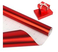 Red Wrapping Paper Roll,43cm*10m Red Metallic Wrapping Paper,Luxury Matte Gift Wrap Paper for Birthday,Party, Valentine's Day,Wedding,Christmas,Festive Decorations,DIY Crafts