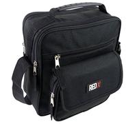 RED X Black Medium Mens Ladies Canvas Cross Body Messenger BAG Utility Travel Work