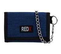 RED X Mens Canvas Tri-Fold Chain Wallet - Blue